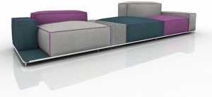 Nube Italia Секционный диван со съемным чехлом из ткани