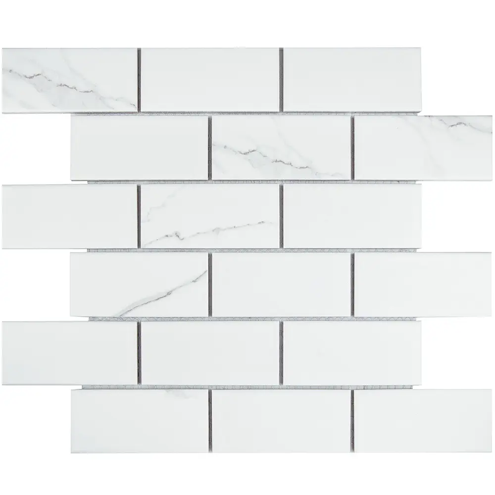 Декоративная мозаика Starmosaic Brick carrara matt 1237230 29.1x29.5см цвет Белый