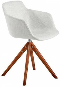 Angel Cerdá Вращающийся стул на козелке из ткани с подлокотниками New chair 4059 dc-s084a