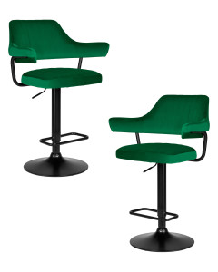 90813031 Комплект барных стульев 2 шт Charly black lm-5019 61x120x54 цвет зеленый STLM-0393947 DOBRIN