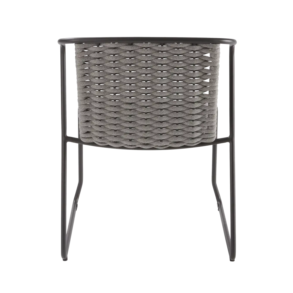 Стул Naterial Livia 63.5x80.5x58 см алюминий/текстиль цвет темно-серый STLM-2009281 - Вид №4