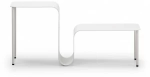 True Design Стол из листового металла с журнальной стойкой Wave Wat000