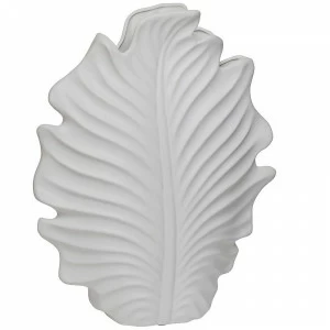 Ваза белая керамическая 37,5 см Leaf GARDA DECOR - 033937 Белый