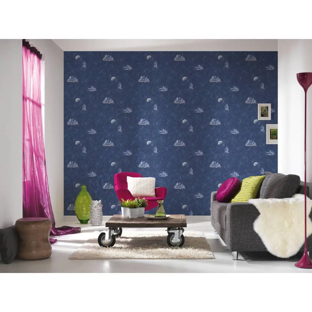 Обои бумажные A.S. Creation Boys & Girls 6 синие 0.53 м 304891 STLM-2057344 - Вид №3