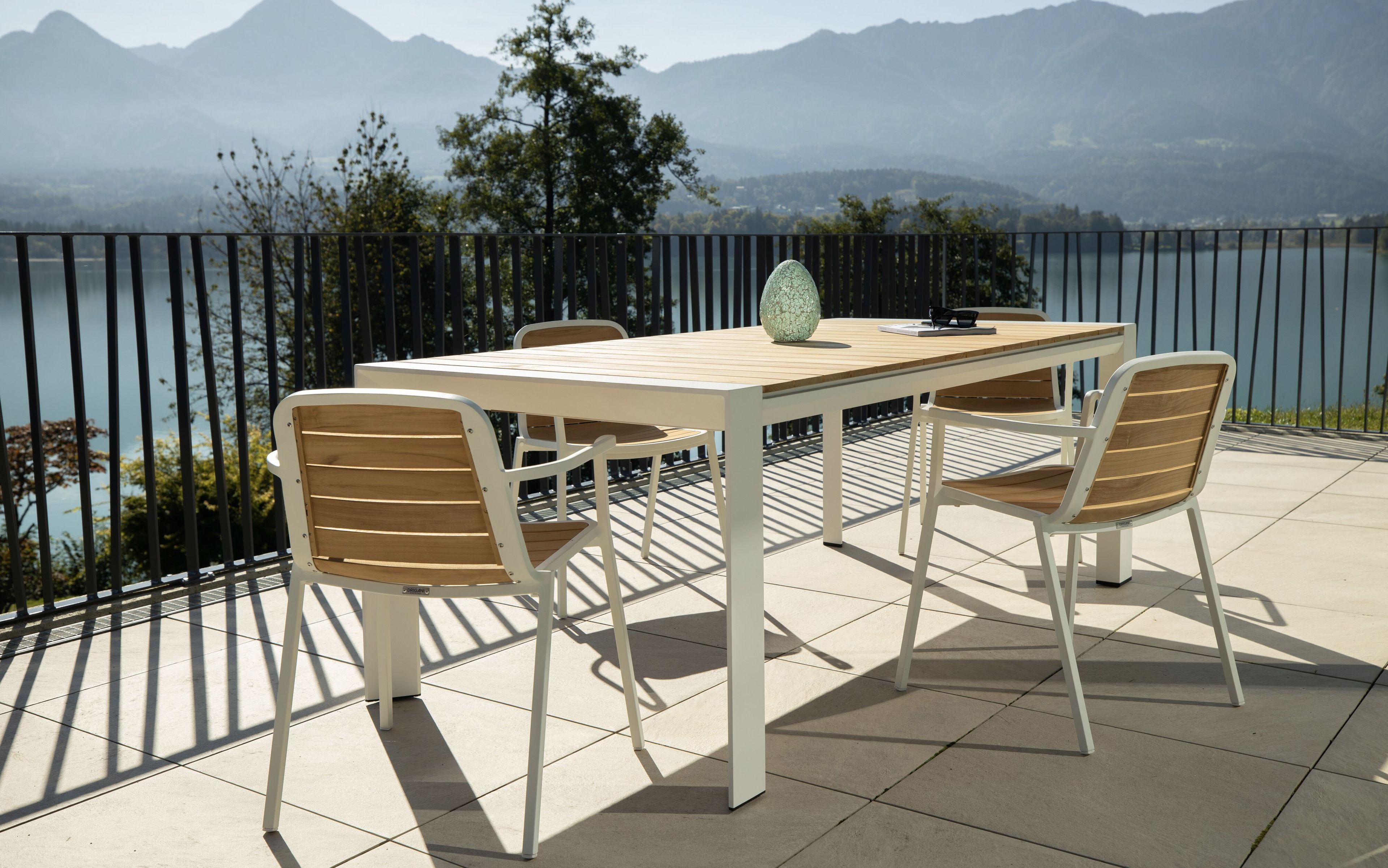 Штабелируемый садовый стул с подлокотниками DRIGANI NIDA TEAK ARCH-00143836 - Вид №2