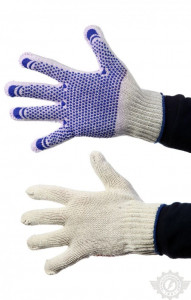 59112 Перчатки трикотажные х-б с ПВХ напылением  Средства защиты рук  размер