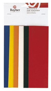 3102200 Фольга "восковая", стандартные оттенки, упаковка 6 цветов в ассортименте, 20x6,5 см Santreyd 