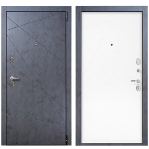 84531943 Дверь входная металлическая Порта Р-3 Graphit Art/Super White 980 мм правая STLM-0051308 PORTIKA
