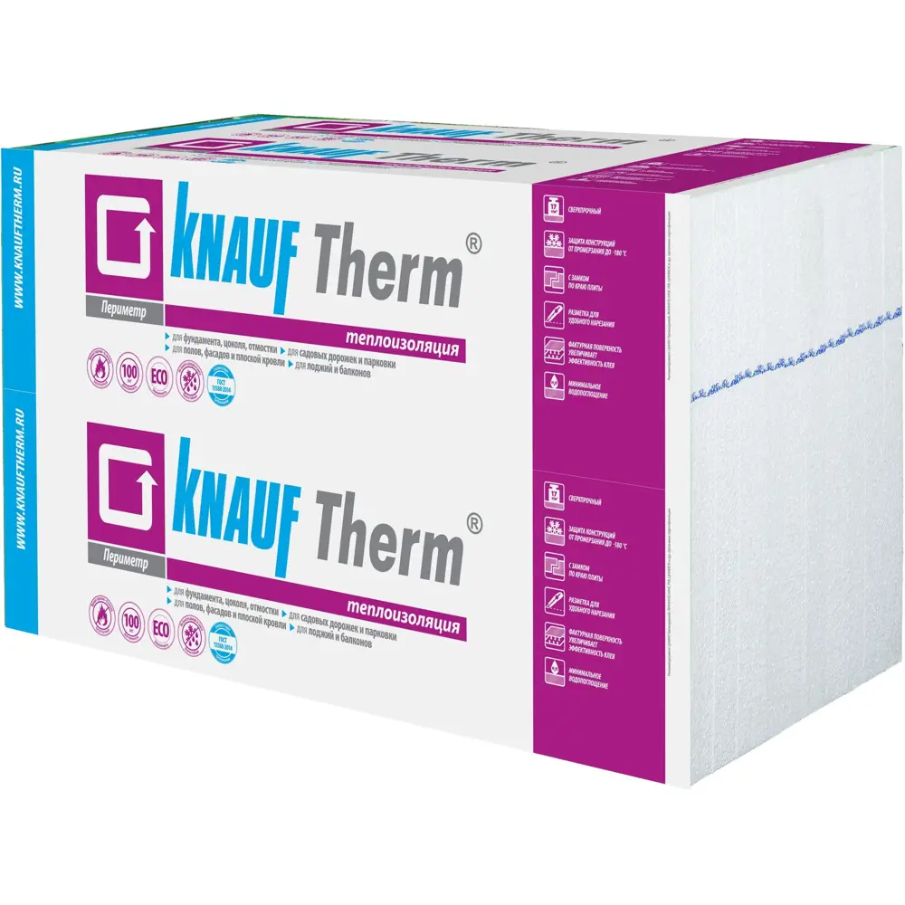Пенополистирол Knauf Therm Периметр 50x600x1000 мм STLM-2096224 - Вид №2