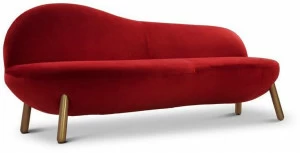 Scarlet Splendour 3-х местный бархатный диван Cirrus