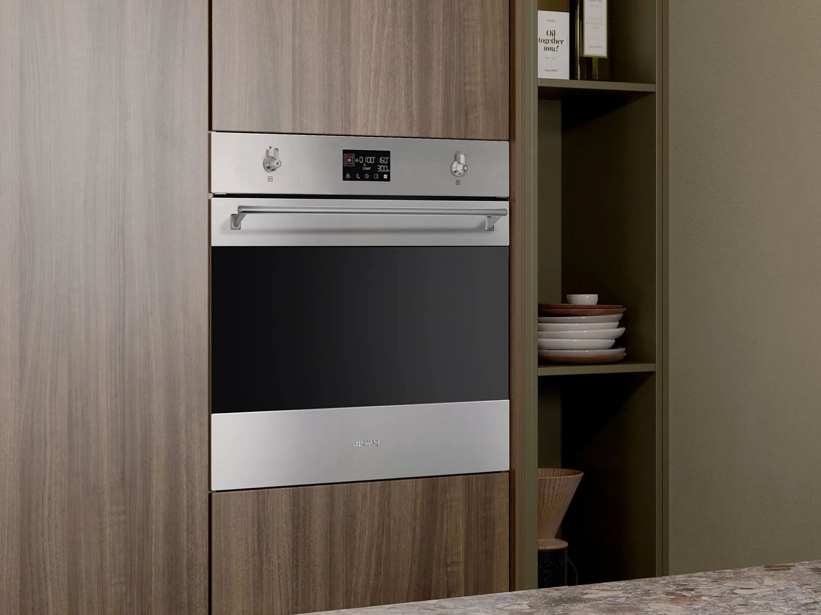 Комбинированная встраиваемая Паровая печь Smeg классическая ARCH-00132463