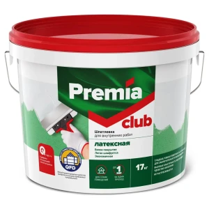 Шпатлевка Premia Club латексная для внутренних работ 17 кг