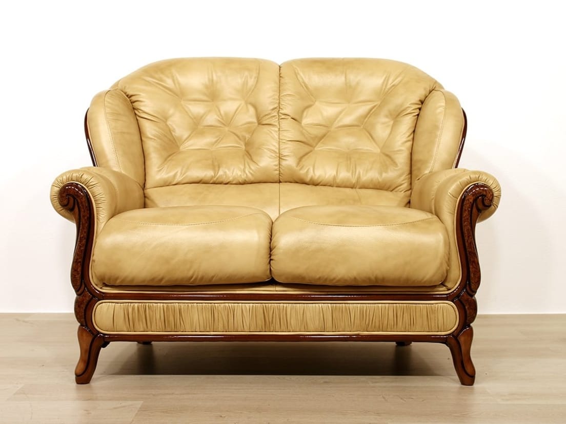 2-местный кожаный капитонный диван VAMA Карл Великий ARCH-00098241 - Вид №1