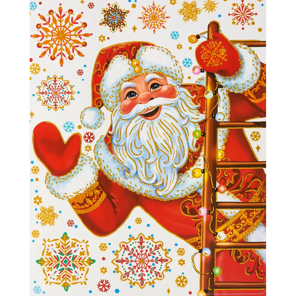 Наклейки новогодние Дед Мороз 30х38 см Santreyd STLM-2032709