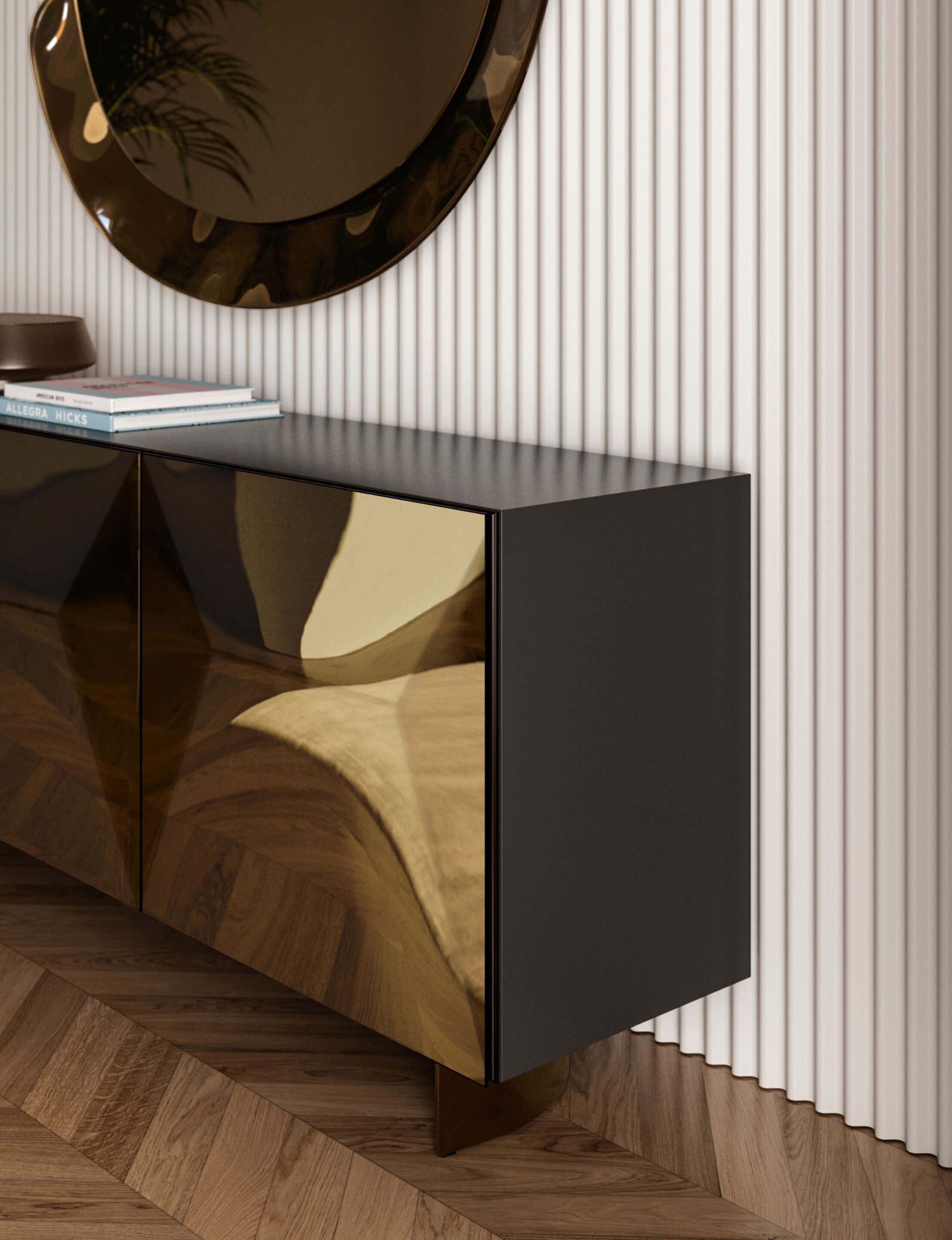 Шкаф из зеркального стекла с распашными дверями Bontempi Casa EDEN ARCH-00098578 - Вид №2