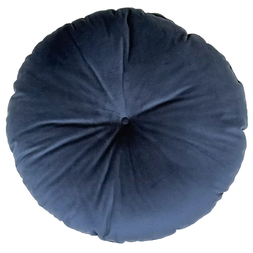 Подушка декоративная Linen Way d37 см бархат цвет синий STLM-2184169