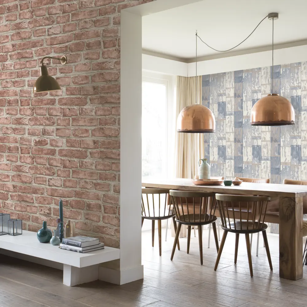 Обои флизелиновые Inspire Brick красные 1.06 м 636604 STLM-2118218 - Вид №3