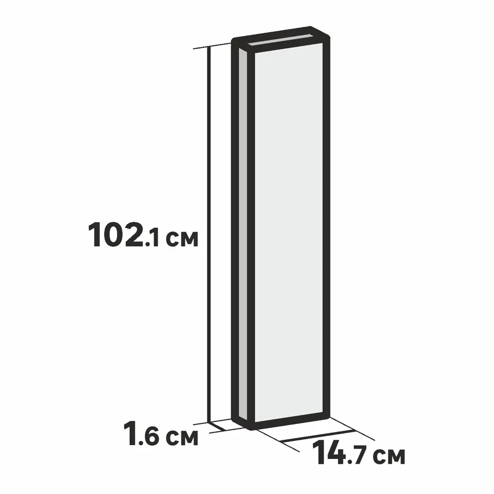 Фасад для кухонного шкафа Фатеж 14.7x102.1 см Delinia ID ЛДСП цвет белый STLM-2175812 - Вид №7