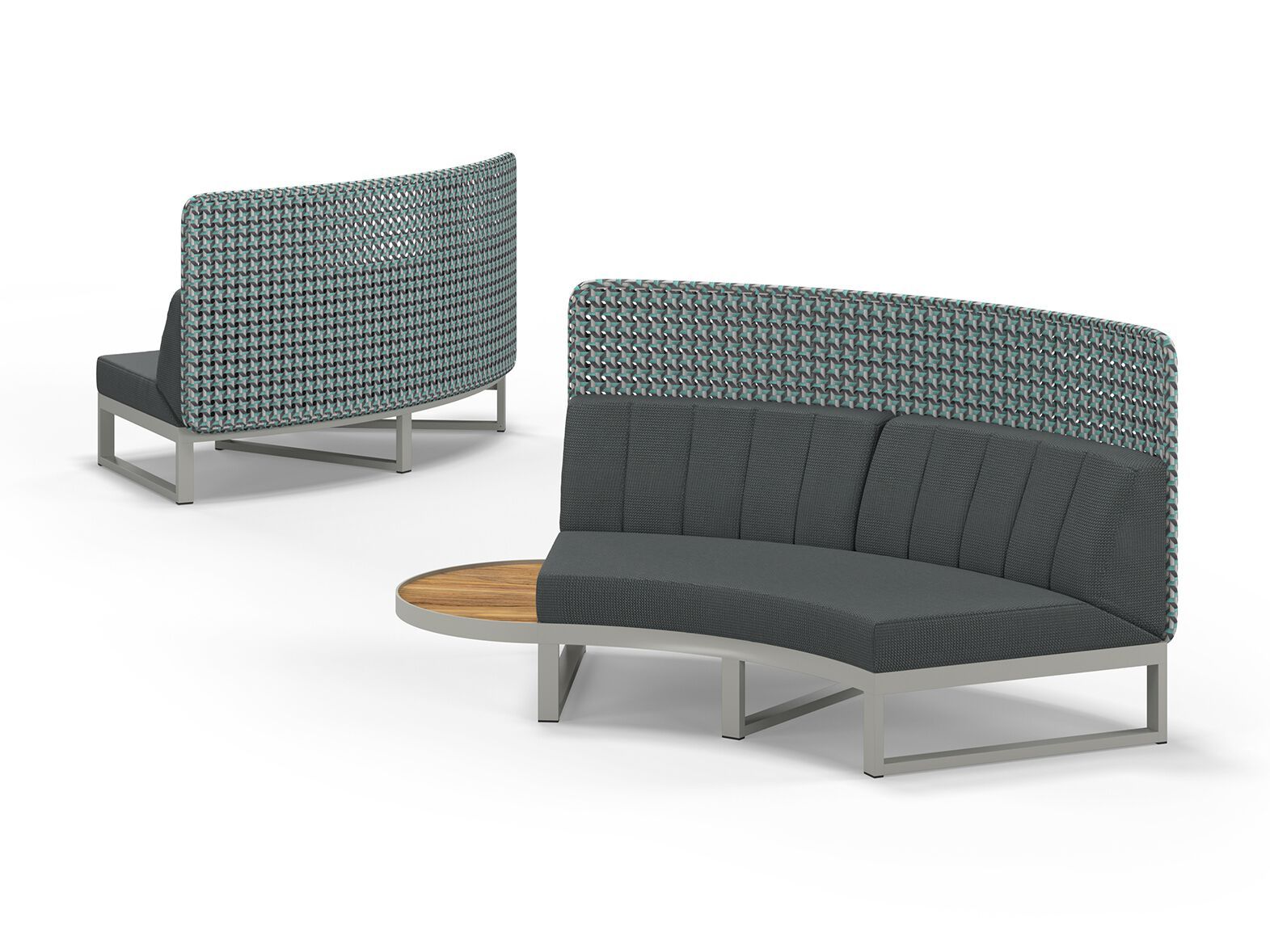 Модульный изогнутый садовый диван с высокой спинкой MAMAGREEN Munia ARCH-00078079 - Вид №4