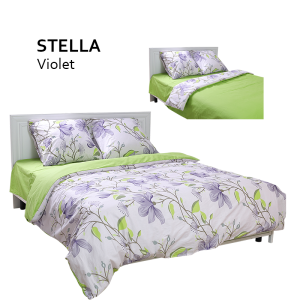 90603736 Комплект постельного белья Stella 8515246, евро, поплин цвет фиолетовый STLM-0302677 ЦВЕТНЫЕ СНЫ