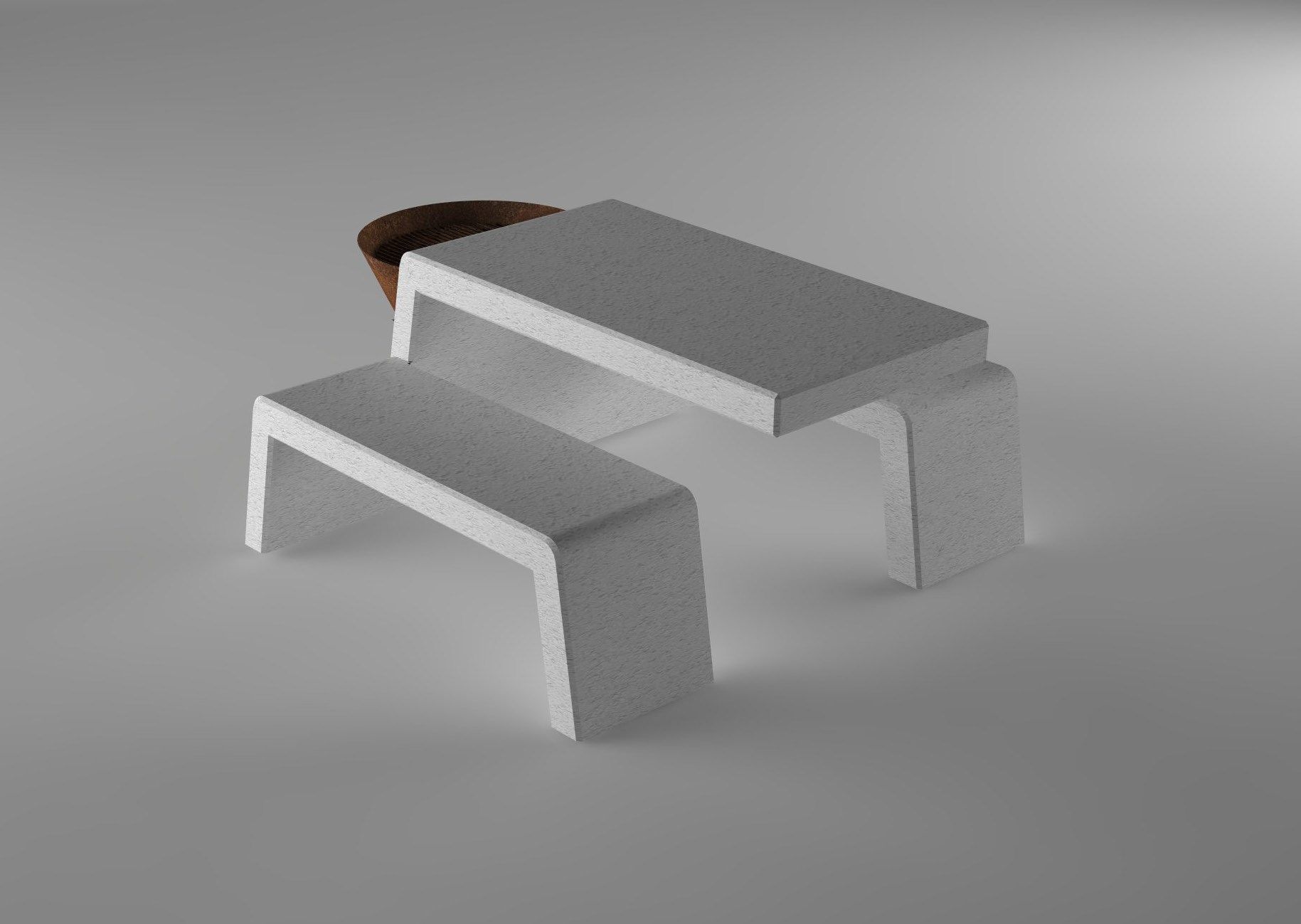 Стол для общественных мест со встроенными скамейками Viscio Urban Design CONVIVIO ARCH-00111773 - Вид №2