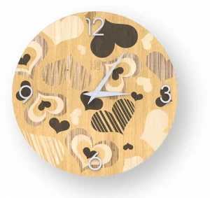 LIGNIS® Настенные часы из инкрустированного дерева Dolcevita love 10.038 / 10.116