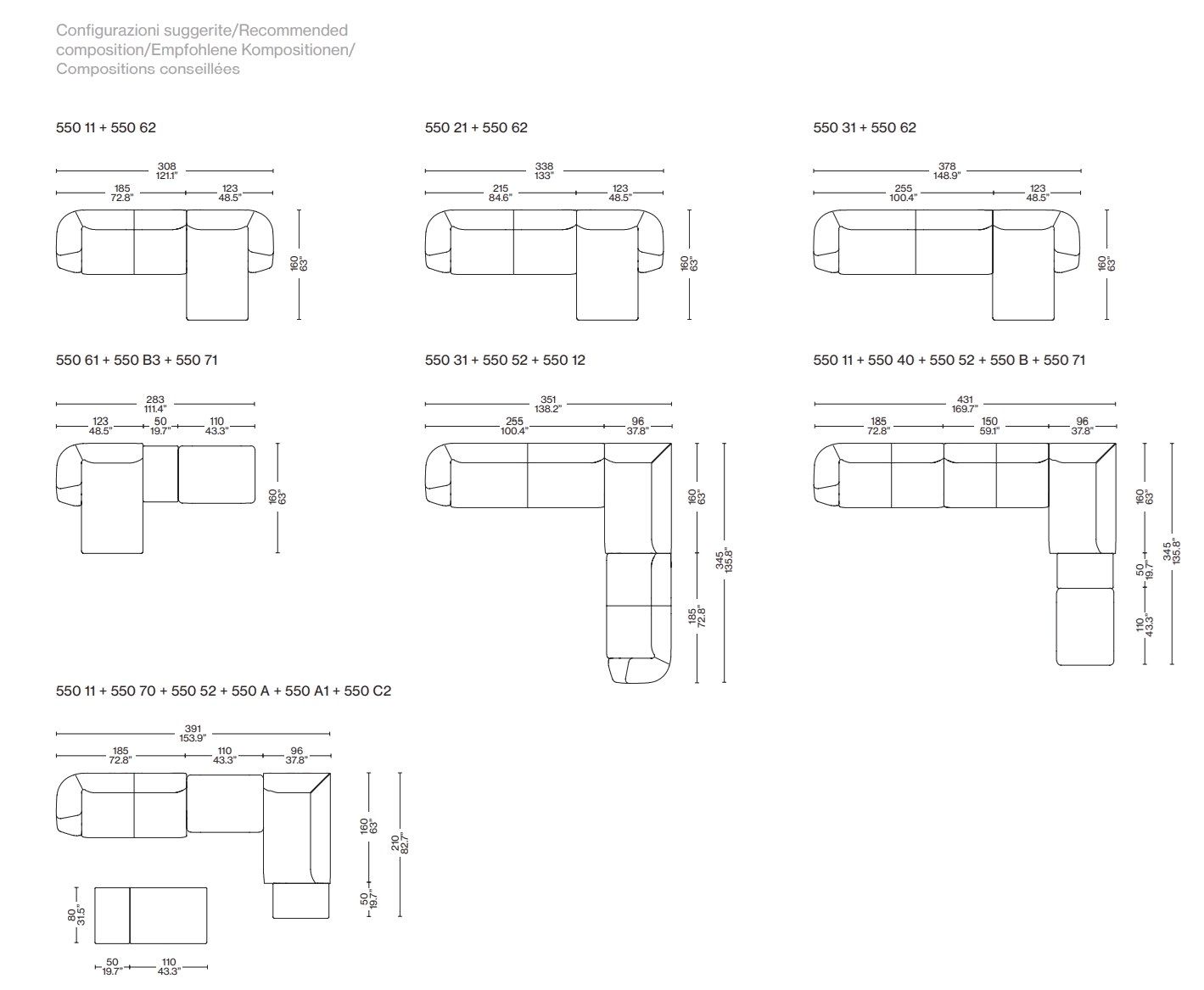 Ткань диван CASSINA Living ARCH-00096062 - Вид №8