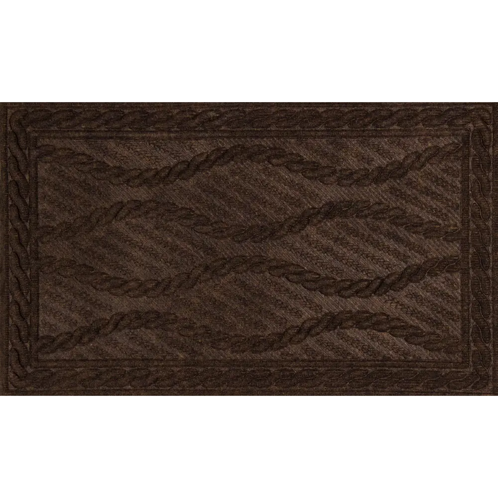 Коврик Inspire Eco Rib 45x75 см полиэстер цвет тёмно-коричневый 82109332 STLM-2117169 Santreyd 