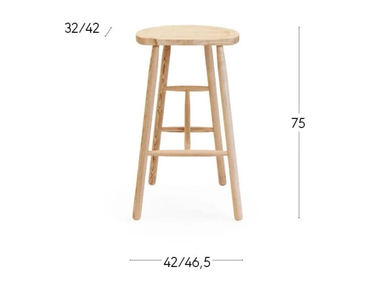 Высокий стул из ясеня Billiani Puccio ARCH-00119439 - Вид №4