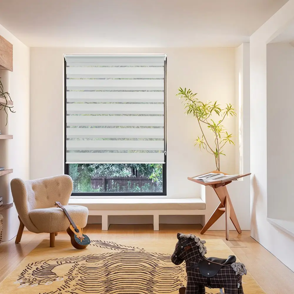 Рулонная штора день-ночь KREAFORTA Peterburg 60x160 см серая 89408606 STLM-1581668 - Вид №4