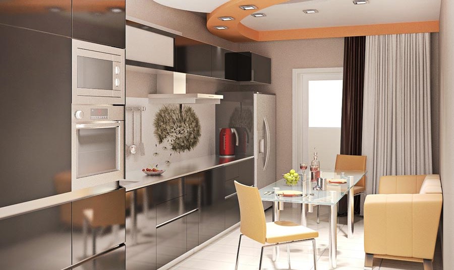 Дизайн кухни-гостиной 15 кв. м: используем пространство рационально