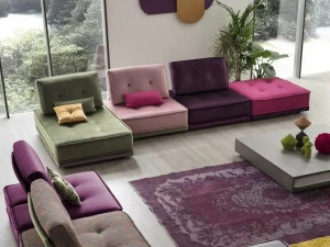 AERRE ITALIA Модульный тканевый диван с шезлонгом Gipsy