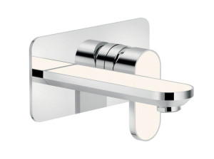 Настенный смеситель для раковины с пластиной