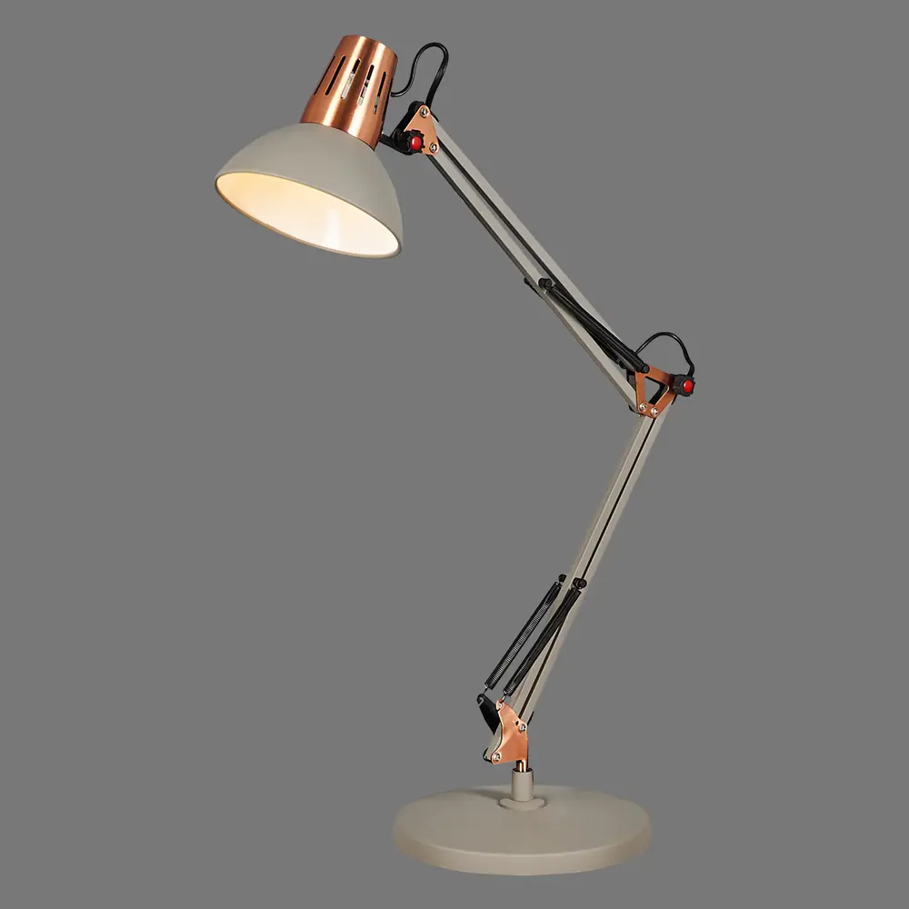 Рабочая лампа настольная Camelion Berlin, цвет серый/медь STLM-2185353 - Вид №1