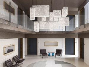 Подвесной светильник с кристаллами