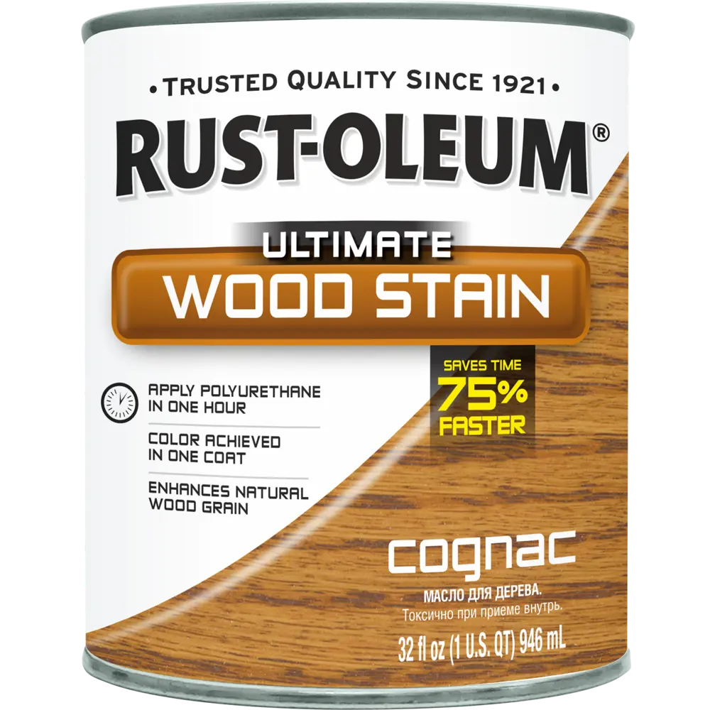 Масло тонирующее Ultimate цвет коньяк 0.946 л RUST-OLEUM STLM-2166115 - Вид №1