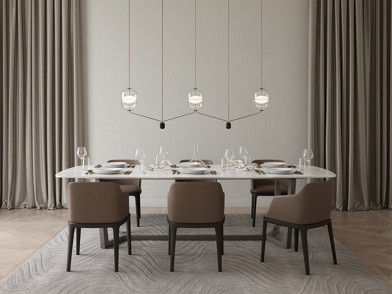 Светодиодный подвесной светильник из камня и стекла Rakumba Indre ARCH-00078865 - Вид №7