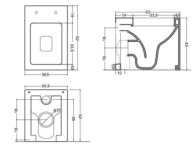 Напольный керамический туалет Nic ARCH-00036800 - Вид №3