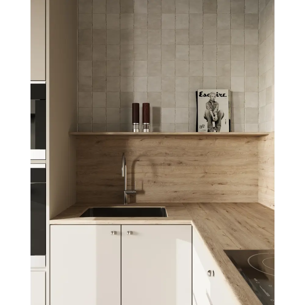 Столешница KONSENSA Дуб Корсика 120x60x2.5 см ДСП цвет светлое дерево ДСП Прямой угол STLM-2205974 - Вид №3