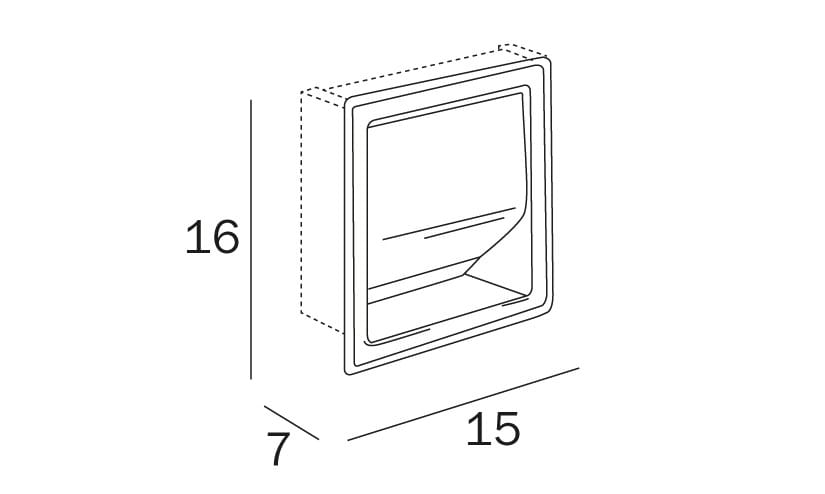 Металлический держатель рулона гостиницы INDA® HOTELLERIE ARCH-00117521 - Вид №2