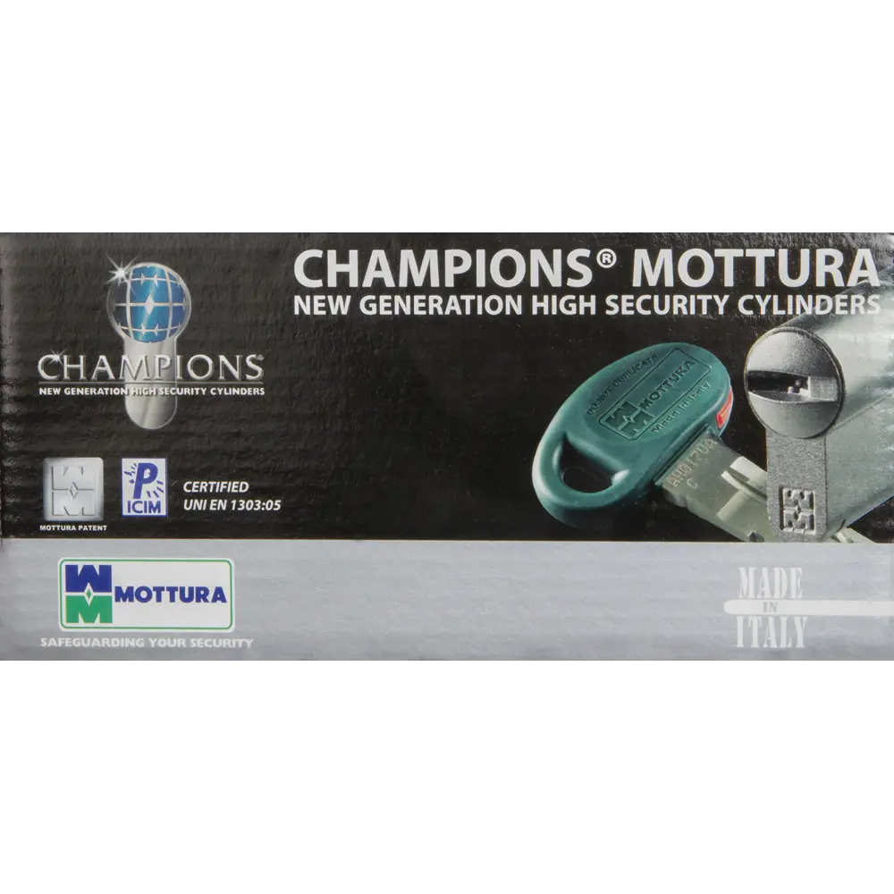 Цилиндр Mottura Champions 31 C31P413101C5, 36x10x26 мм, ключ/шток, цвет матовый никель, без вертушки STLM-2062131 - Вид №3