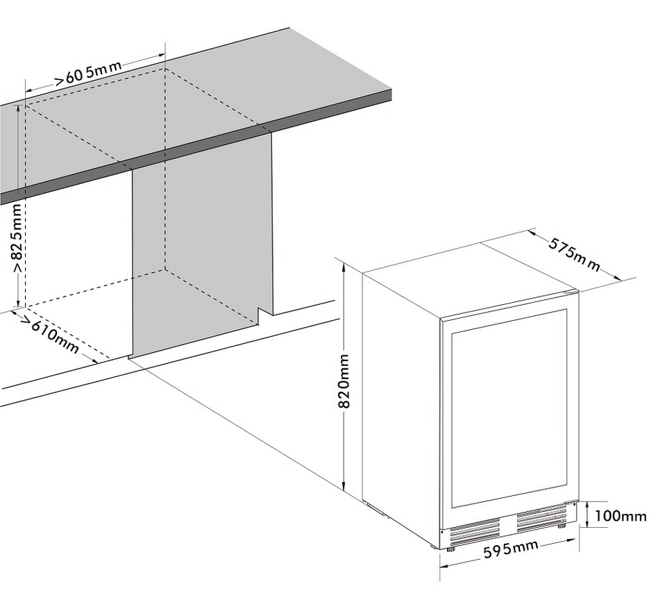 9049328 Винный шкаф Cellar Private CP043-2TBH черный STDN-0003655 - Вид №12