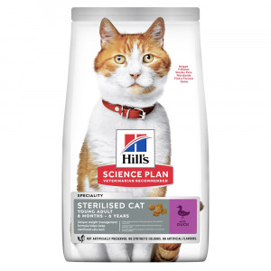 ПР0054804 Корм для кошек HILL"S для стерилизованных кошек до 7 лет утка сух. 300г Hill's