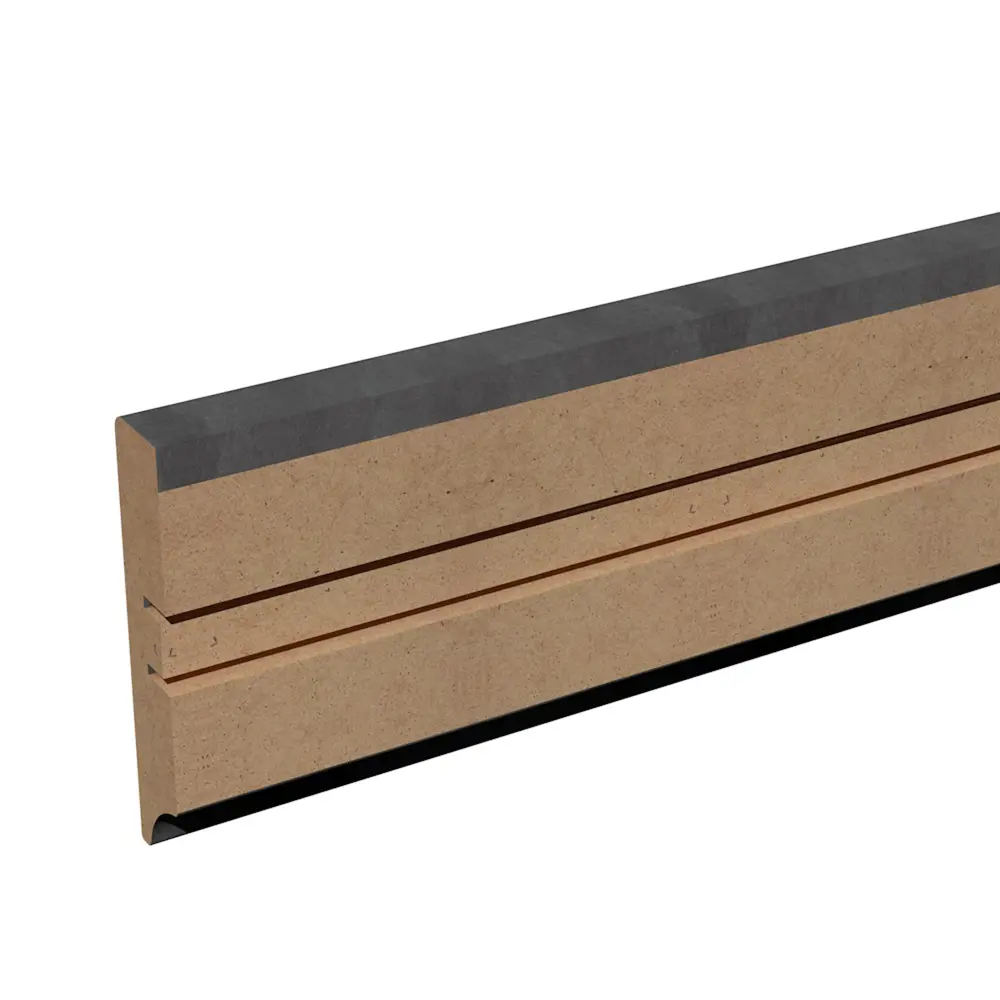 Плинтус напольный КП-202-80 МДФ 16 мм 2.05 м цвет лофт тёмный КРОНОПРОФИЛЬ STLM-2072139 - Вид №1