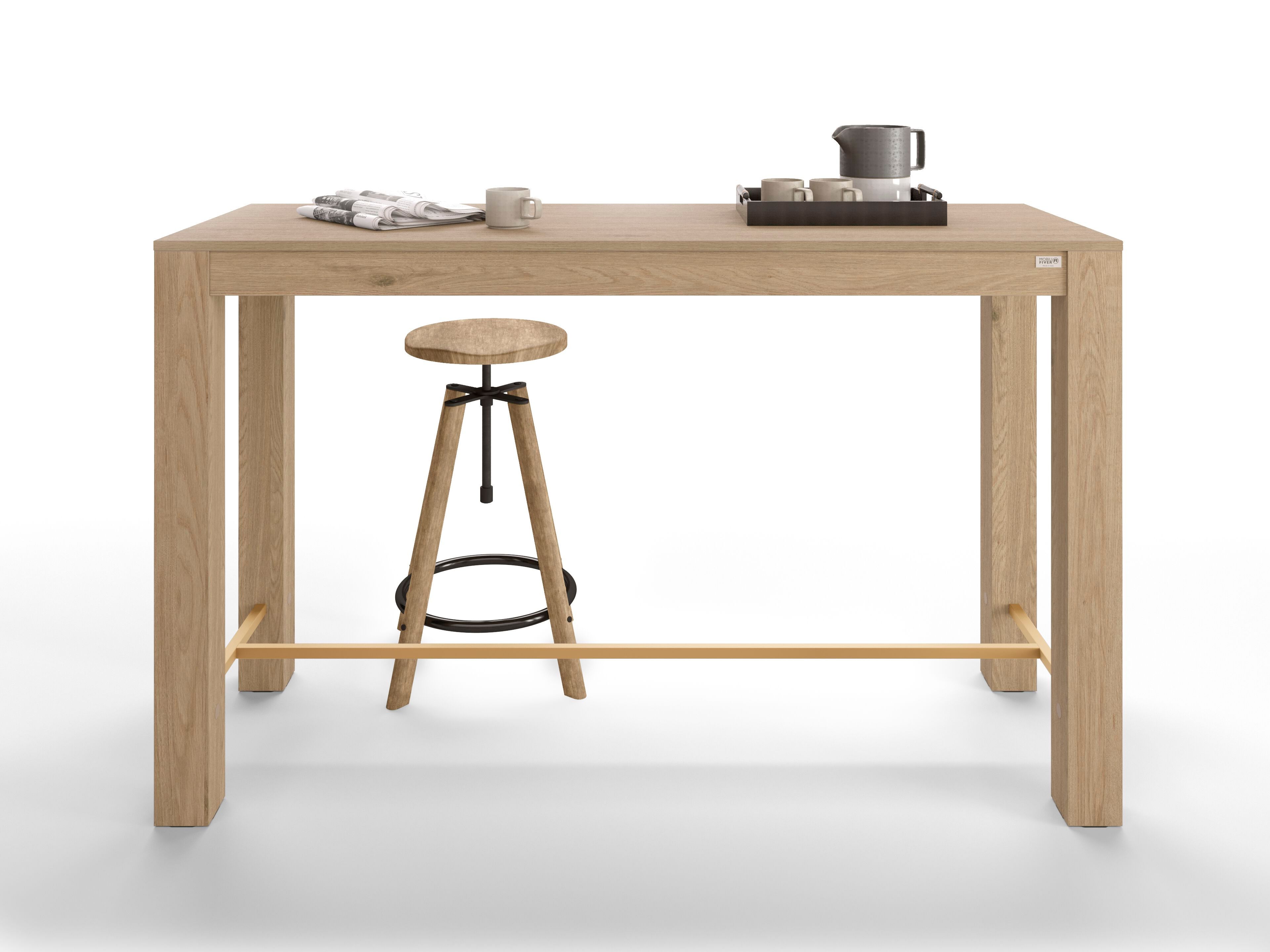 Высокий прямоугольный дубовый стол Mobili Fiver Rachele ARCH-00142494