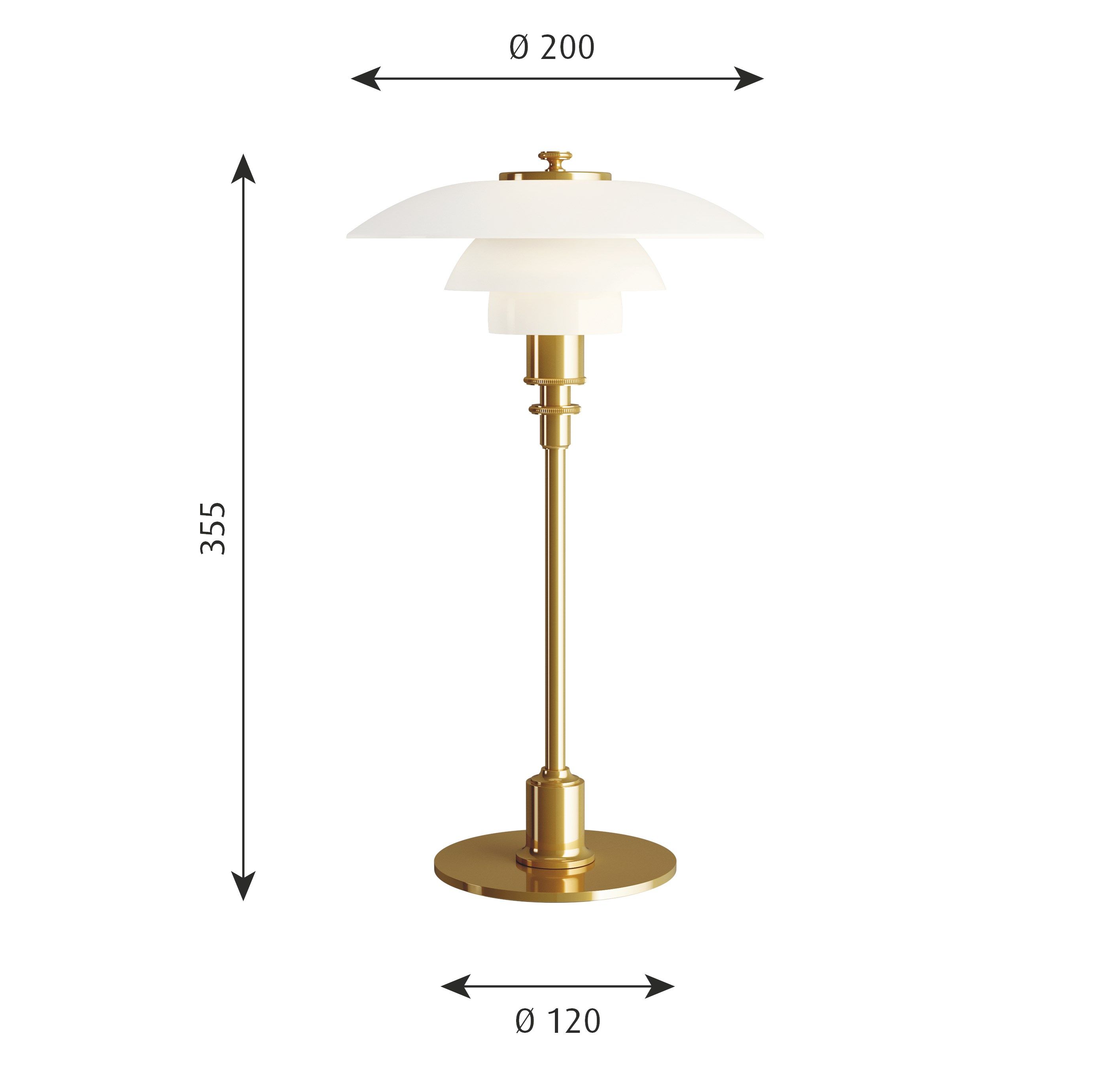 Настольная лампа из опалового стекла Ph PH 2/1 ARCH-00014038 - Вид №11