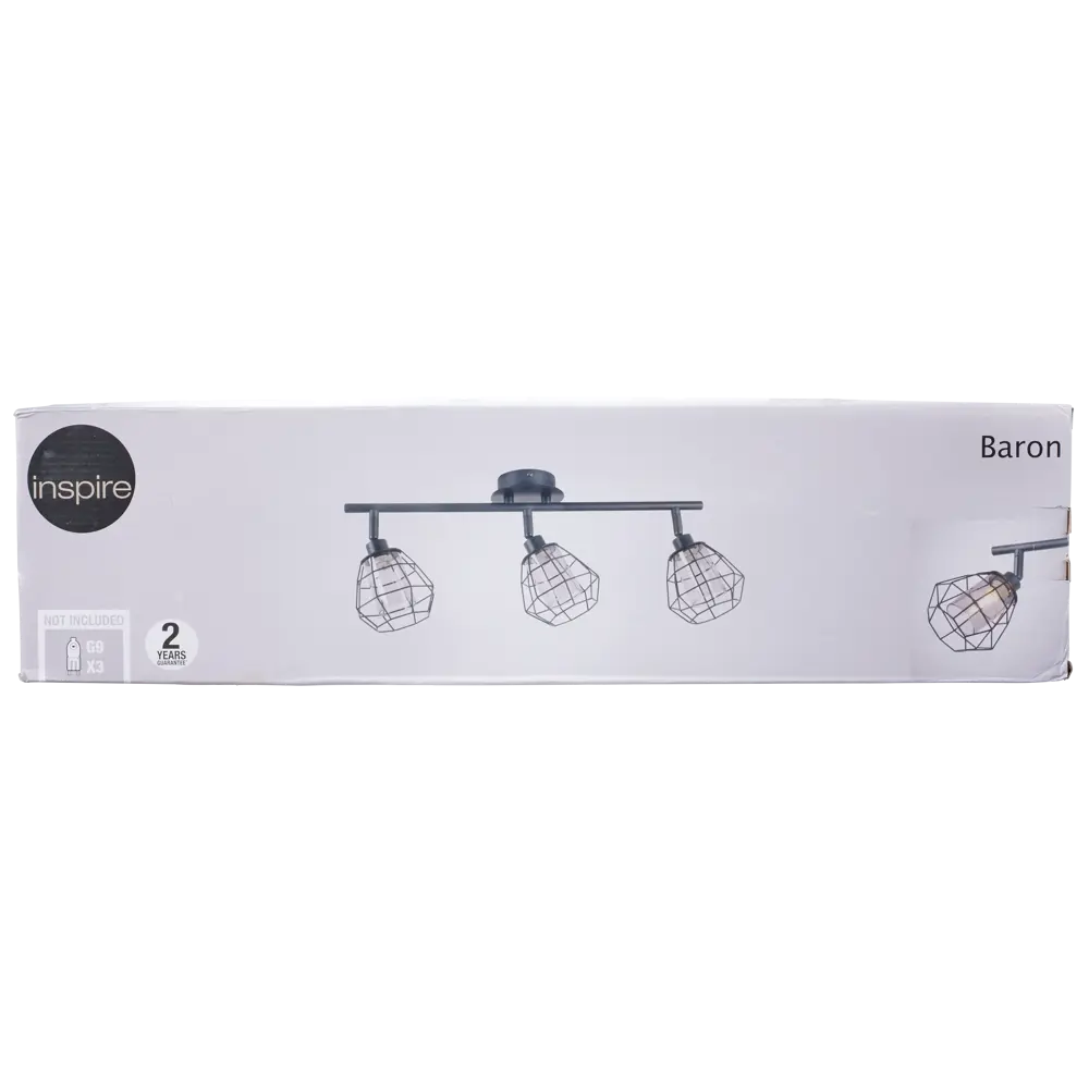 Спот поворотный Inspire Baron 3 лампы 9 м² цвет чёрный STLM-2158056 - Вид №4