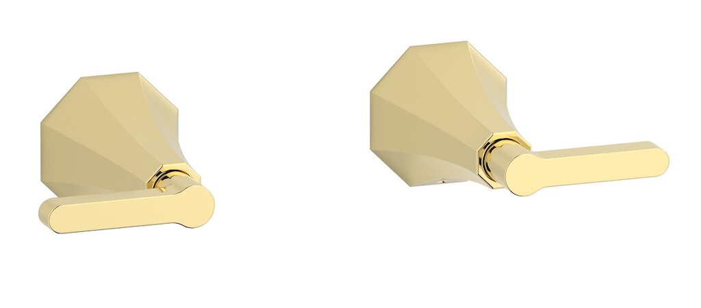 Встроенный смеситель для душа на 2 отверстия на 1 потребителя. WE ARE IB bl400ii Pale Gold Belmondo 