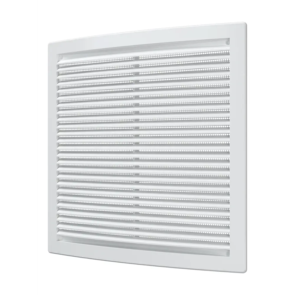 Вентиляционная решетка с сеткой Fonet 250x250 мм пластик цвет белый STLM-2125391