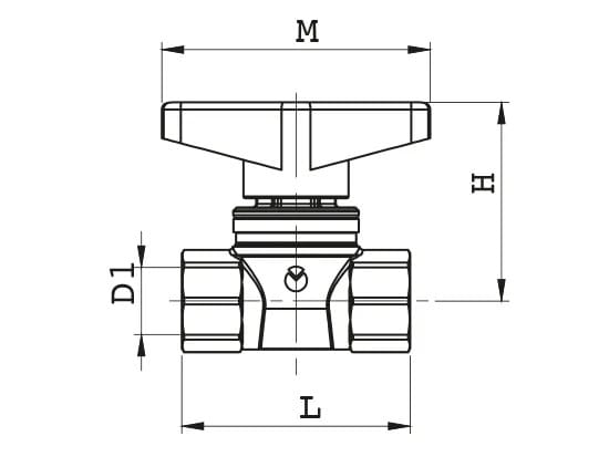 Запорный клапан Top Entry в прямом исполнении с резьбой F/F с управлением ручкой TECO T4 ARCH-00077485 - Вид №1